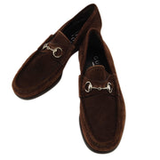 Gucci Brown Horsebit Loafers Shoes #43E