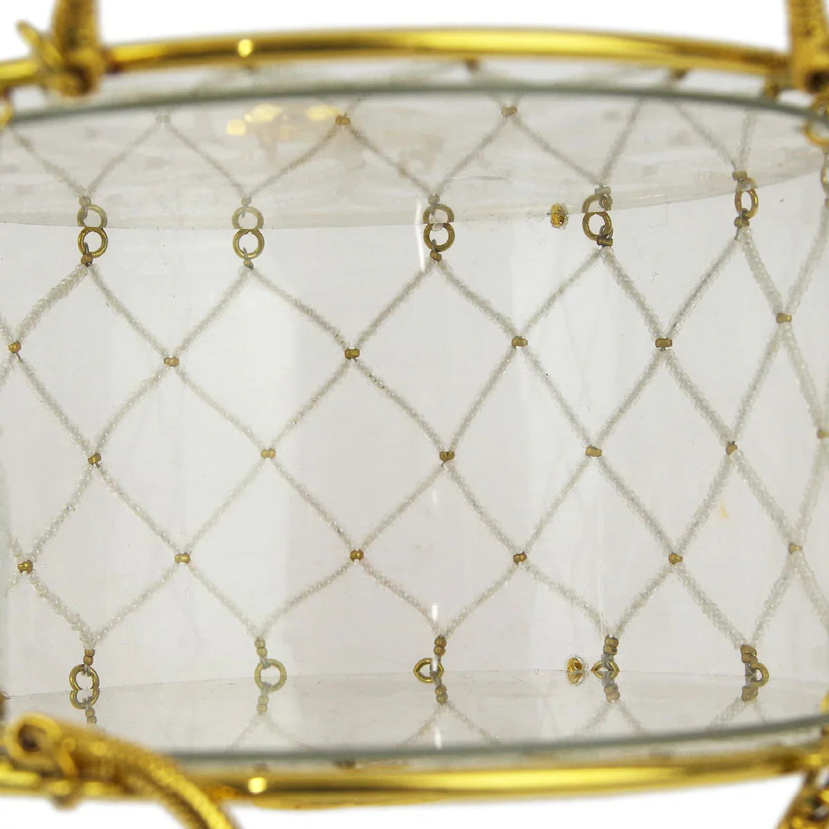 Chanel Clear Beaded Round Party Handbag