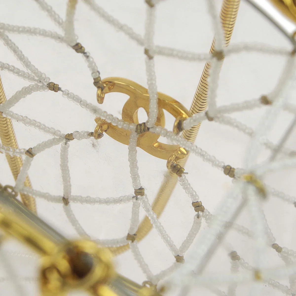Chanel Clear Beaded Round Party Handbag