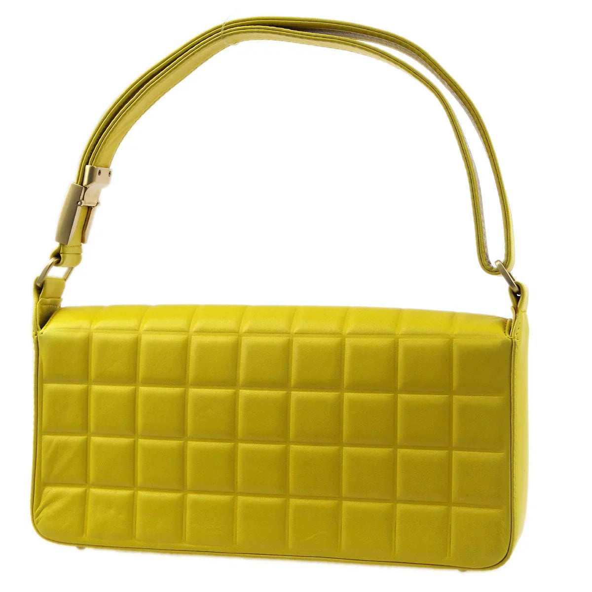 Chanel 2001-2003 Lambskin Choco Bar Shoulder Bag