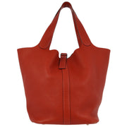 Hermes 2004 Red Taurillon Clemence Picotin TGM Handbag