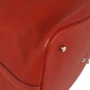 Hermes 2004 Red Taurillon Clemence Picotin TGM Handbag