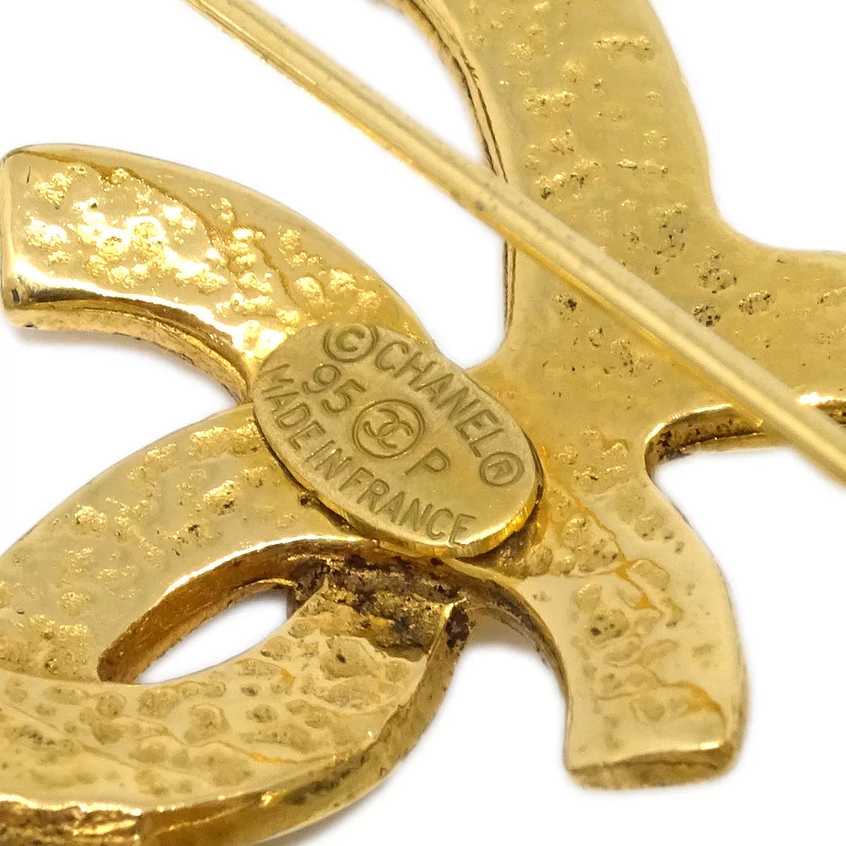 Chanel Heart Brooch Gold 95P