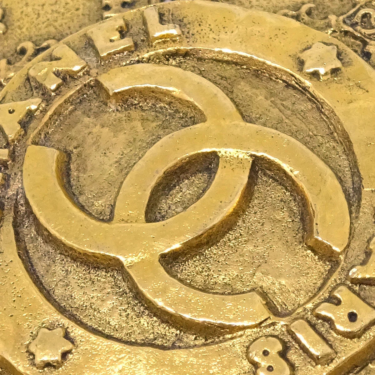 Chanel Cross Brooch Pin Gold 28/1244