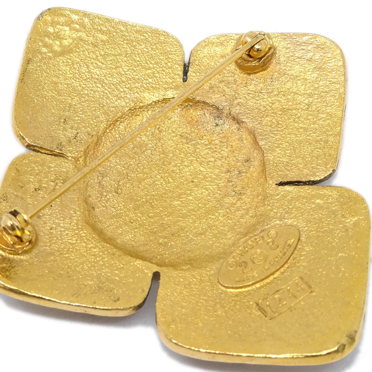 Chanel Cross Brooch Pin Gold 28/1244