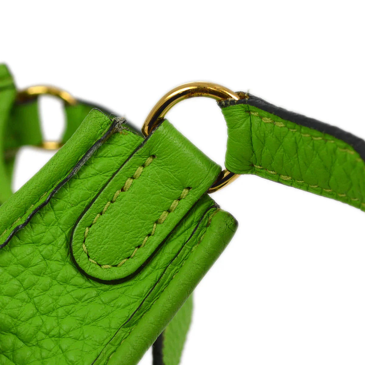 Hermes 2003 Green Taurillon Clemence Evelyne TPM Shoulder Bag
