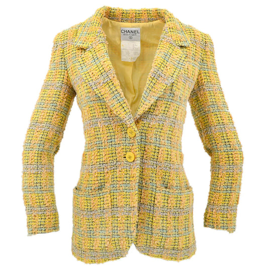 Chanel Fall 1994 single-breasted tweed jacket #36