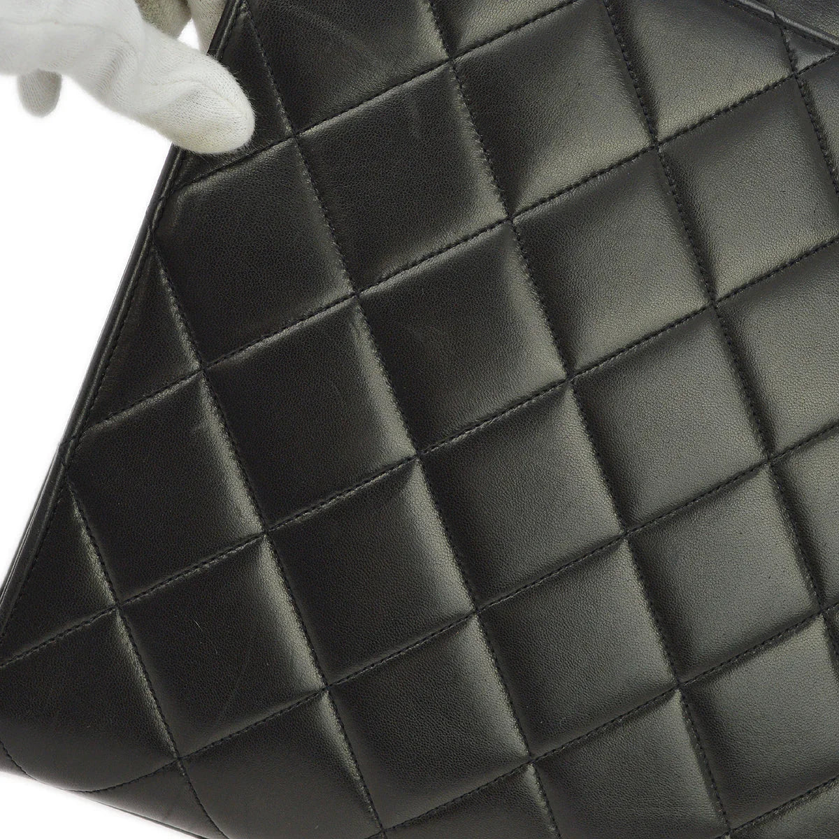 Chanel 1994-1996 Black Lambskin Briefcase Business Handbag