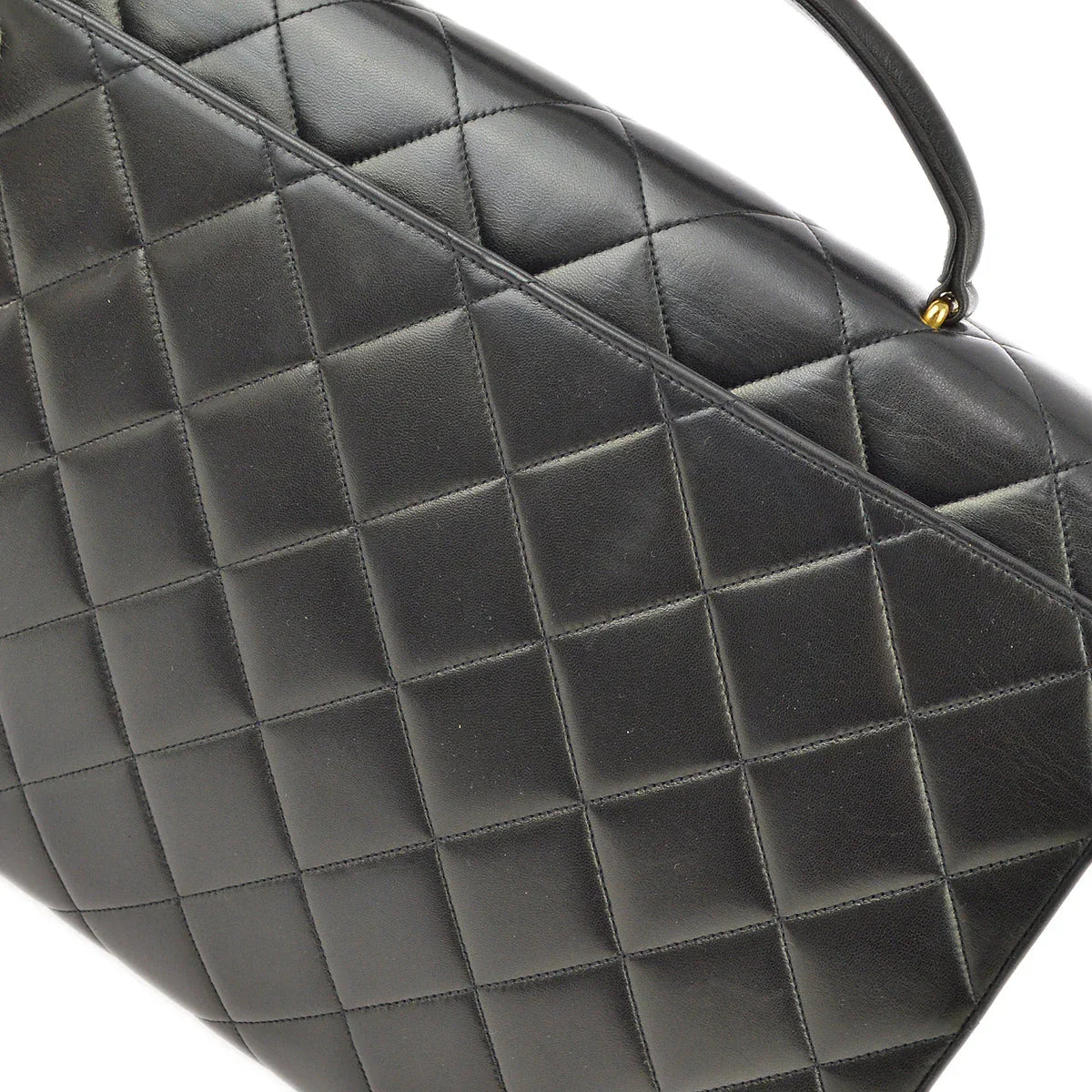 Chanel 1994-1996 Black Lambskin Briefcase Business Handbag