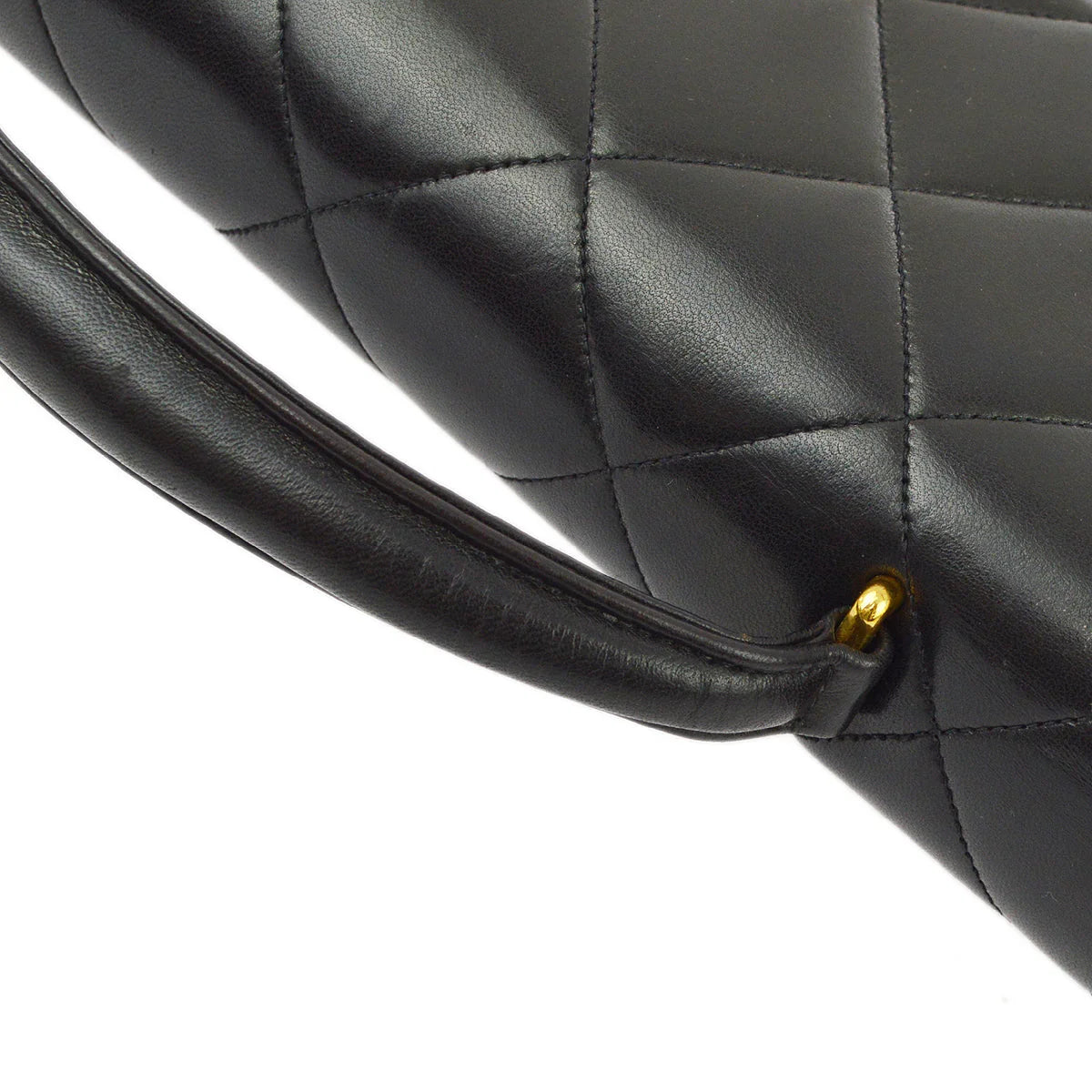 Chanel 1994-1996 Black Lambskin Briefcase Business Handbag