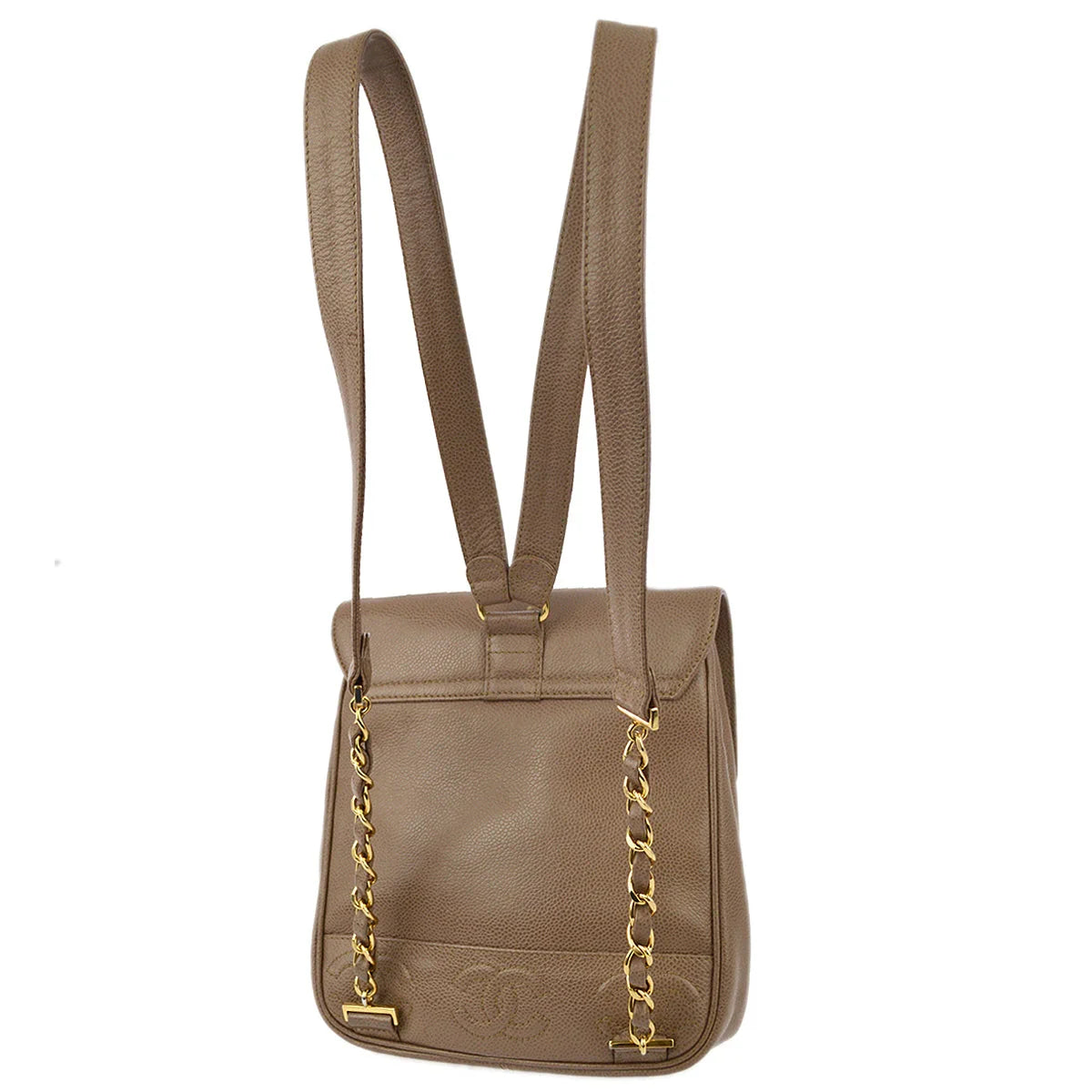 Chanel * 1996-1997 Brown Caviar Triple CC Backpack