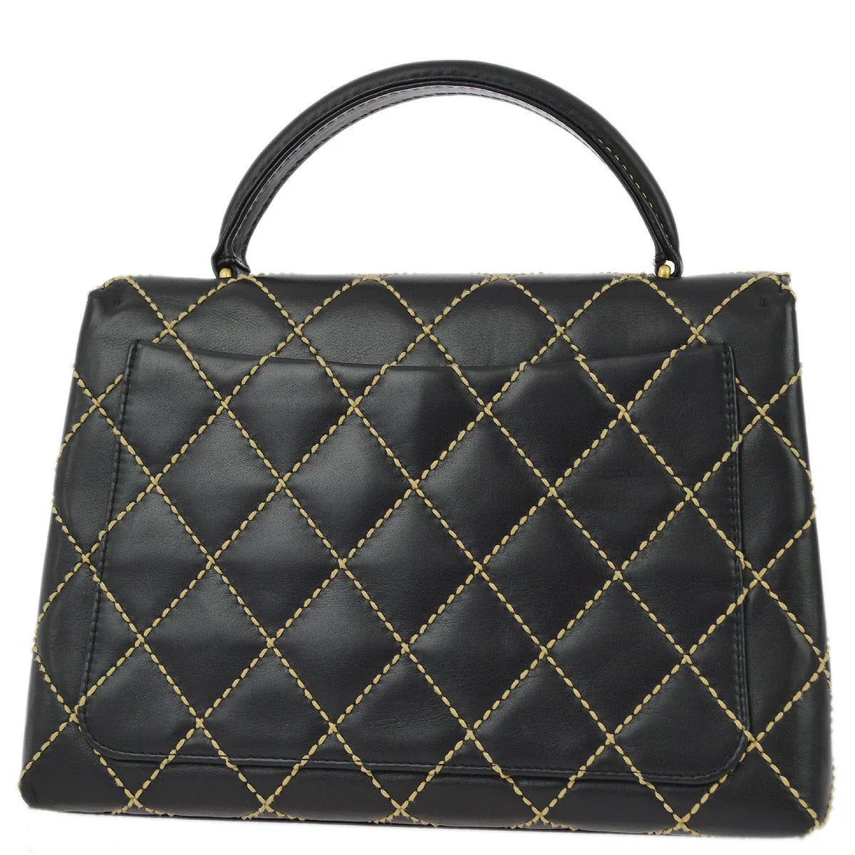 Chanel 2004-2005Black Calfskin Wild Stitch Kelly 30
