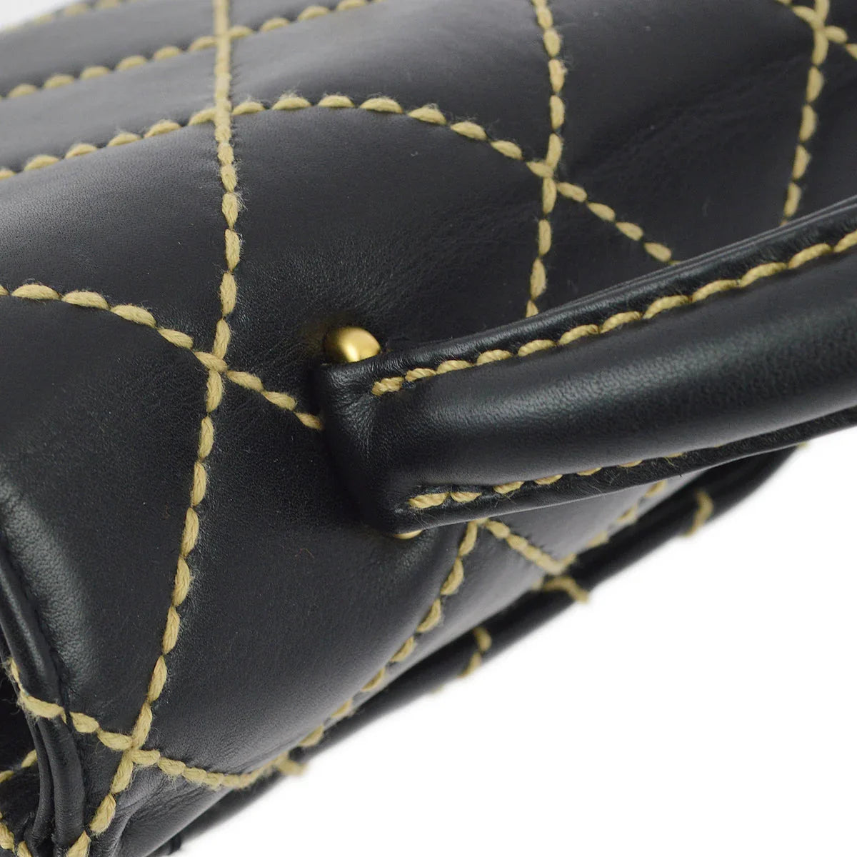 Chanel 2004-2005Black Calfskin Wild Stitch Kelly 30