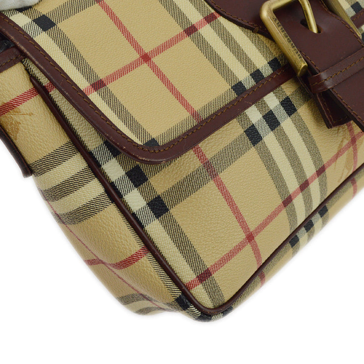 Burberry Beige House Check Shoulder Bag