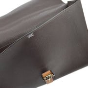 Hermes 2004 Brown Fjord Etriviere Briefcase Handbag