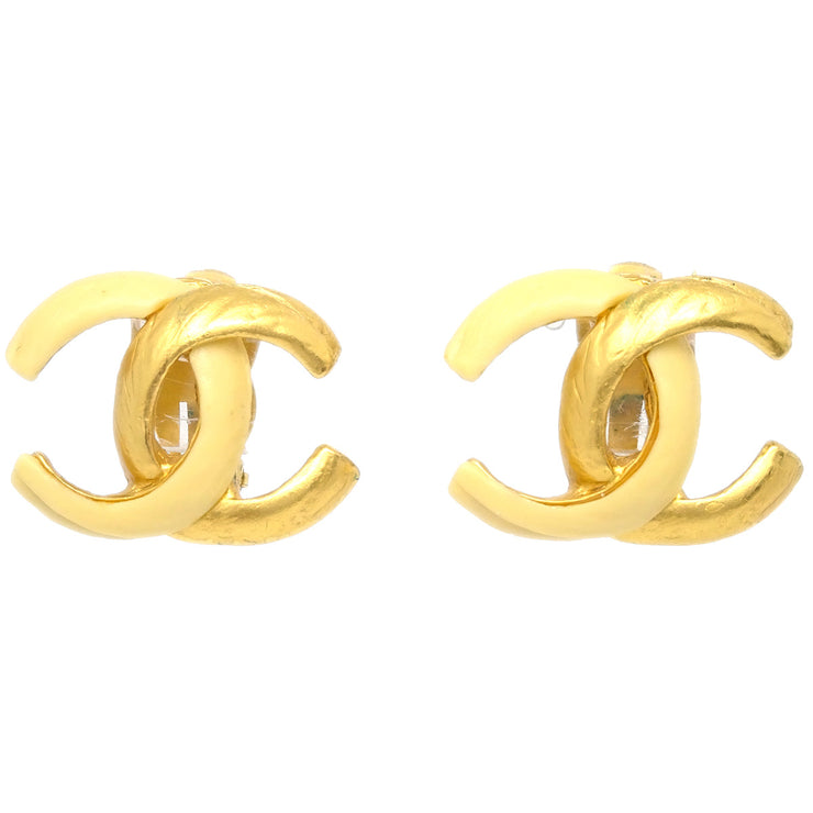 Chanel CC Earrings Clip-On Gold 00T