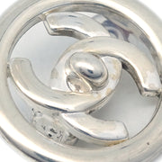 Chanel Turnlock Earrings Clip-On Silver 97P