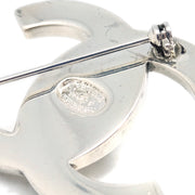 Chanel Turnlock Brooch Pin Silver Large 96P