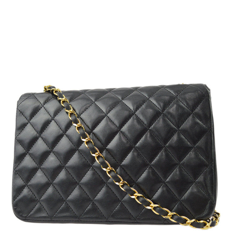 Chanel Black Lambskin Chain Shoulder Bag