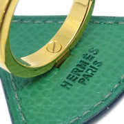 Hermes Triangle Scarf Ring Gold Veau Greine Courchevel Small Good