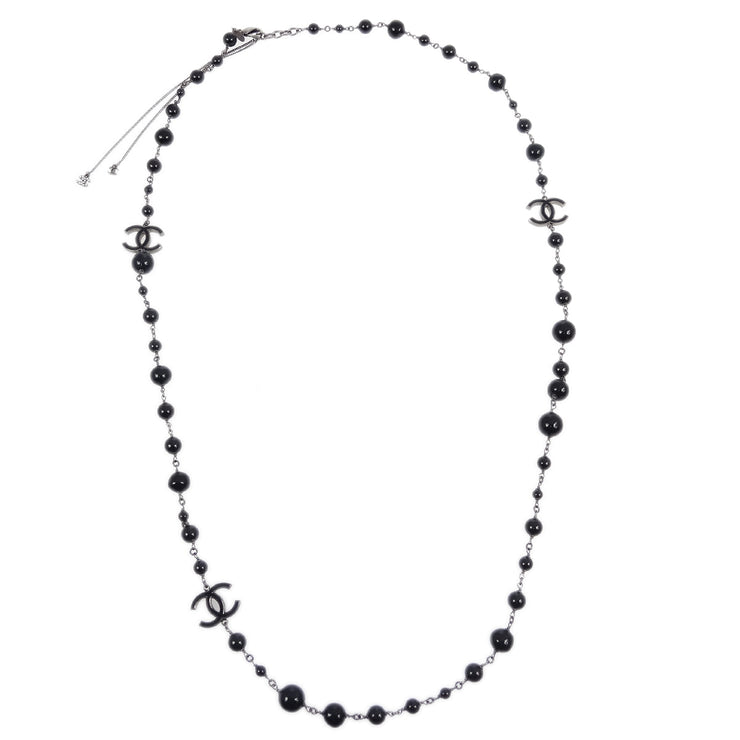 Chanel CC Necklace Black 10C