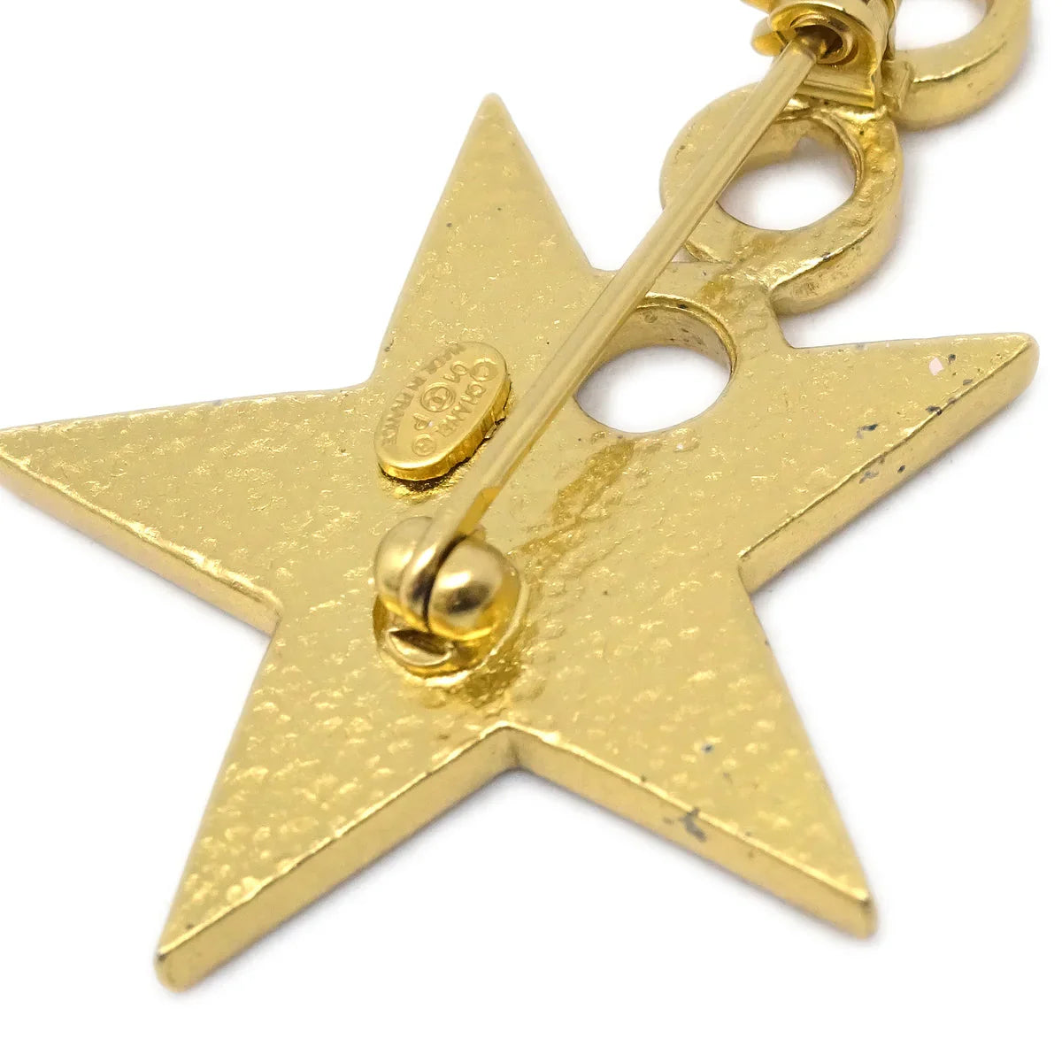 Chanel Star COCO Brooch Pin Black 01P
