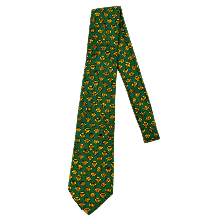 Chanel Necktie Green Small Good