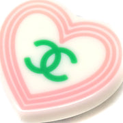 Chanel Heart Earrings Clip-On White 04C