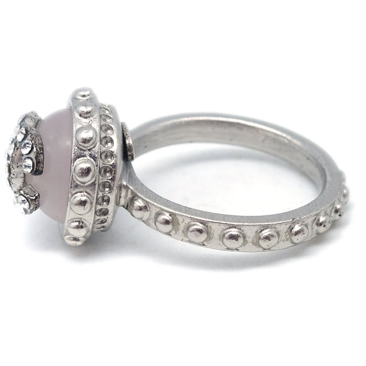 Chanel Ring Rhinestone Silver #52 #12 02C