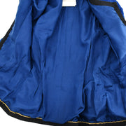 Chanel Single Breasted tweed Jacket Blue 20 #36