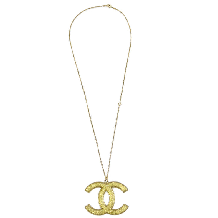 Chanel CC Chain Pendant Necklace Gold 05A