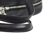 Hermes Black Toile H Swift Victoria 2 12H Business Handbag