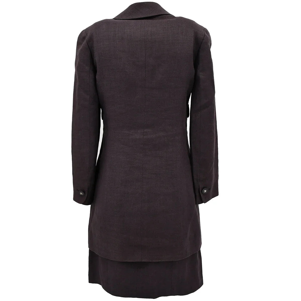 Chanel Spring 1998 Jacket Skirt Suit Brown #38