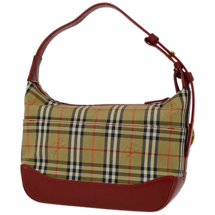 Burberry Red Beige House Check Handbag