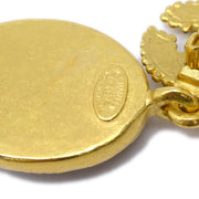 Chanel Stone Dangle Earrings Clip-On Gold 96A