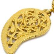Chanel Dangle Earrings Gold Clip-On 95A