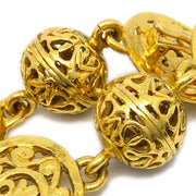Chanel Dangle Earrings Gold Clip-On 95A