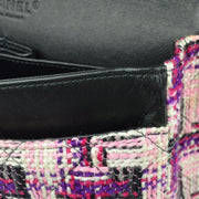 Chanel 2004-2005 Tweed Medium Classic Double Flap Bag SHW