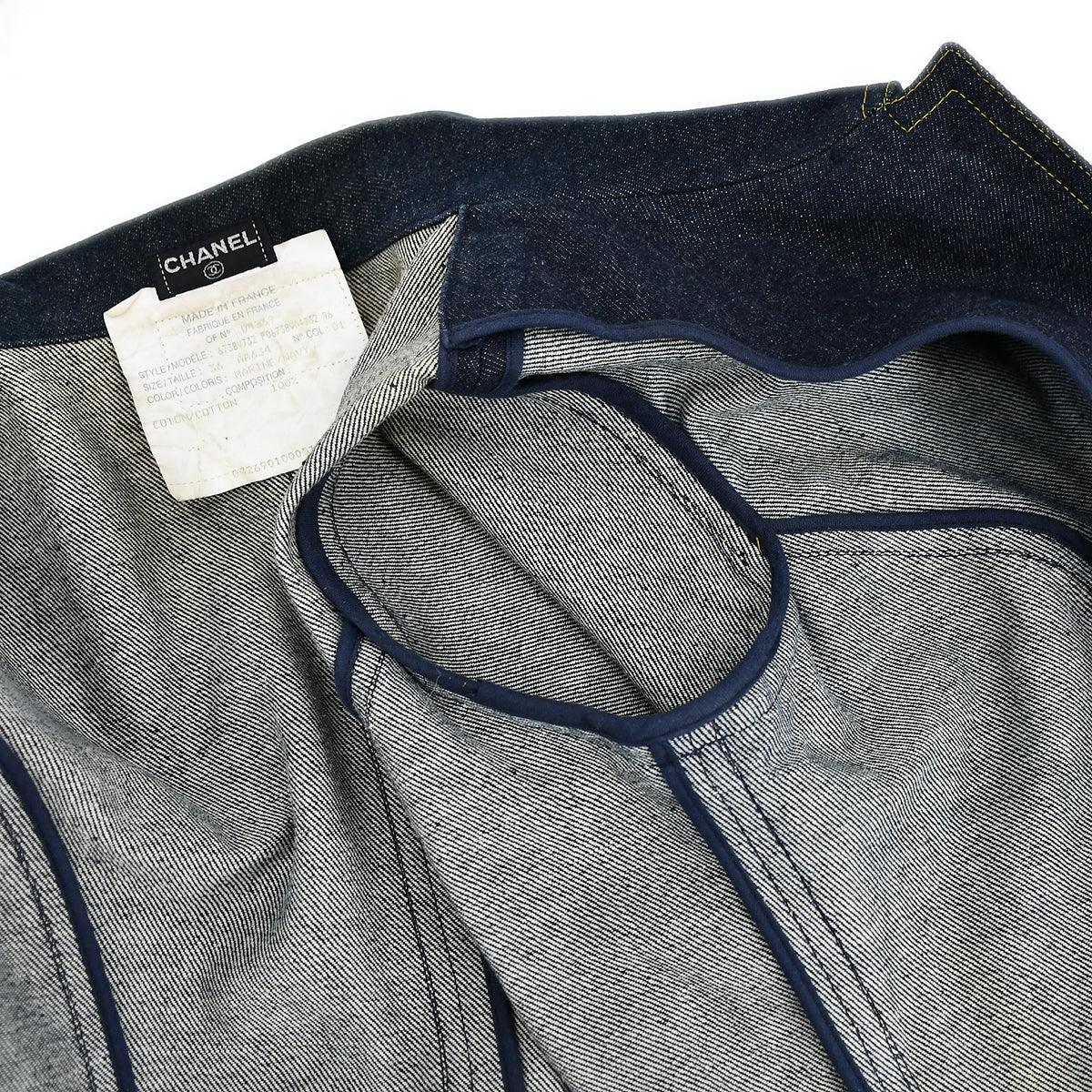 Chanel Denim Dress Navy #36