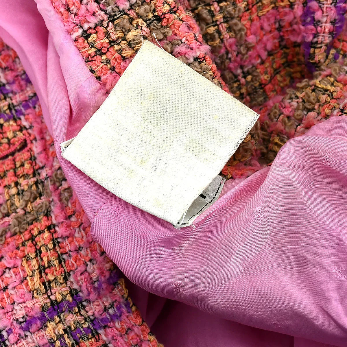 Chanel Fall 1994 single-breasted tweed boucle jacket #40