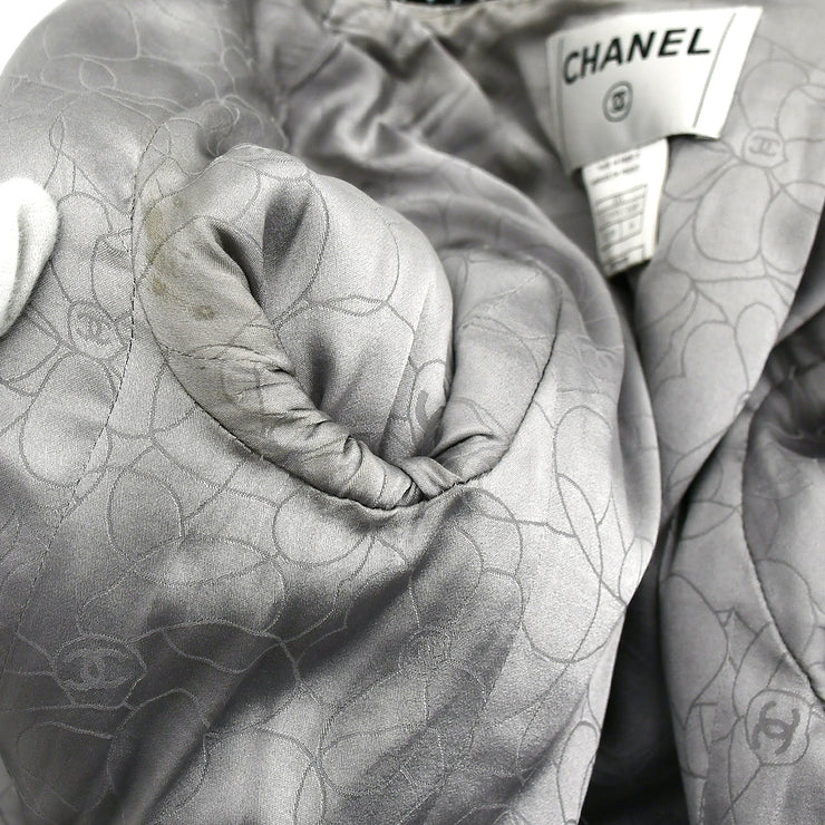 Chanel Fall 2003 Collarless Tweed Jacket #36