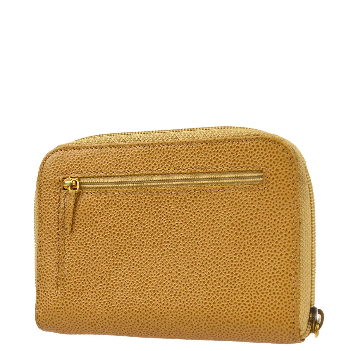 Chanel Beige Caviar Wallet Purse