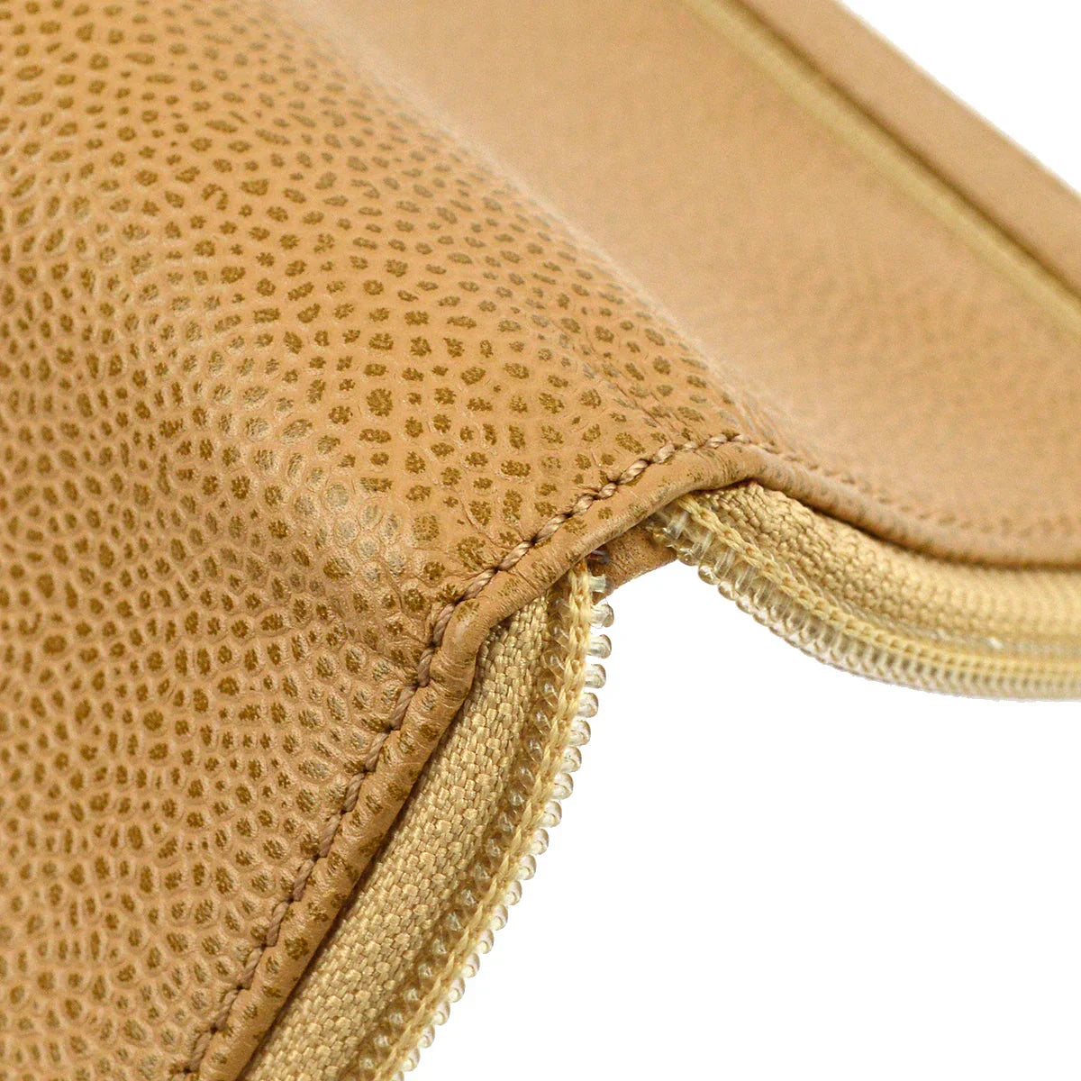 Chanel Beige Caviar Wallet Purse