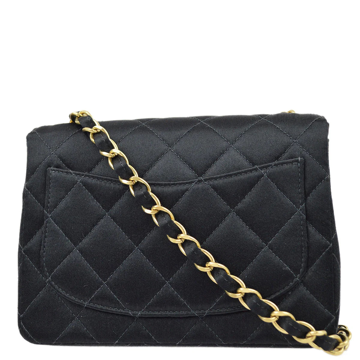 Chanel 2000-2001 Satin Mini Classic Square Flap Shoulder Bag 17