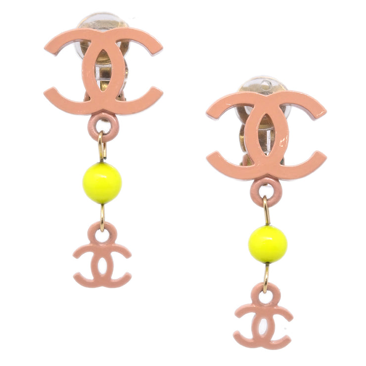 Chanel Dangle Earrings Pink 03S