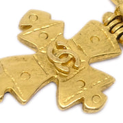 Chanel Cross Brooch Pin Gold 94P