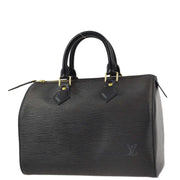 Louis Vuitton 2002 Black Epi Speedy 25 Handbag M43012