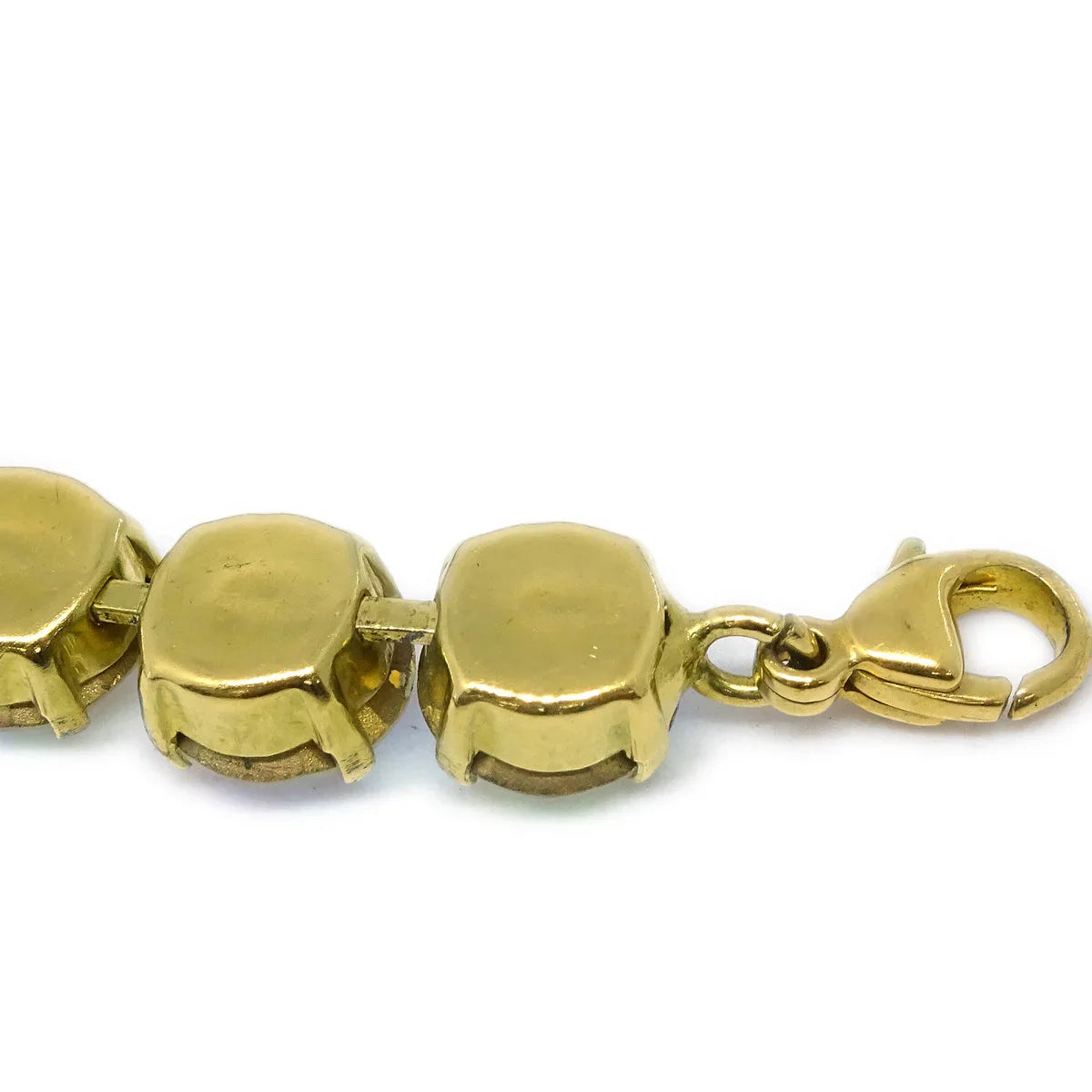 Chanel Rhinestone Chain Anklet Gold 95P