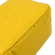 Chanel * Yellow Caviar Timeless Lunch Box Vanity 2way Handbag