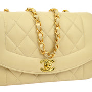 Chanel * Beige Lambskin Small Diana Shoulder Bag